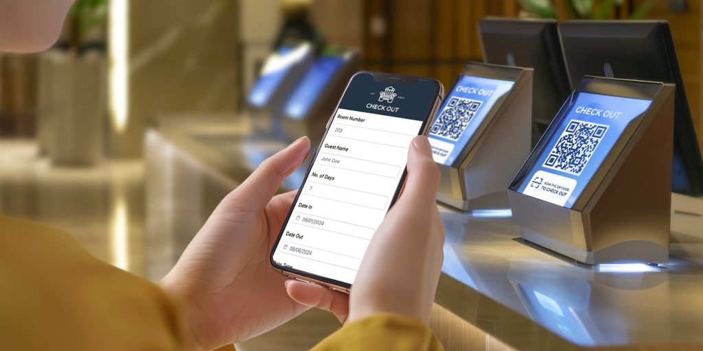 Guest scanning check out form