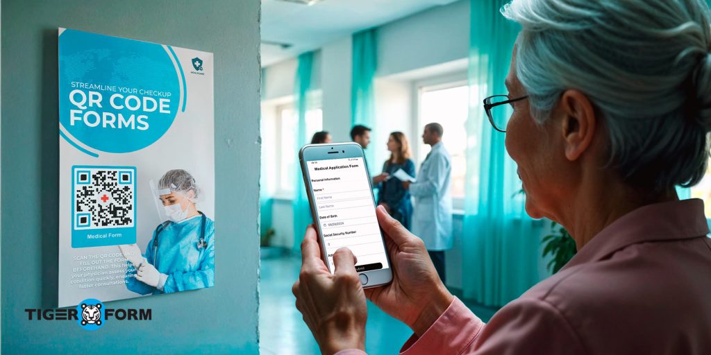 QR code form for healthcare