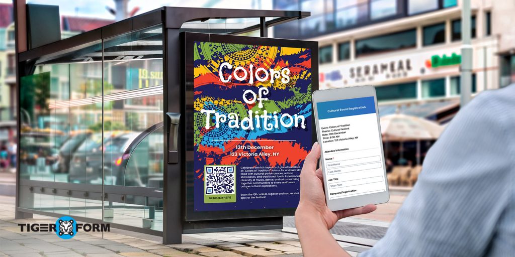 QR code form collects attendee details
